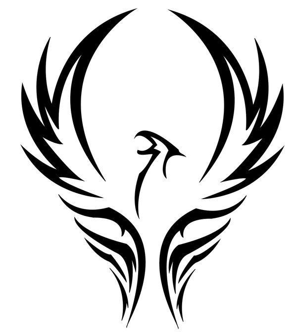 Fiery Bird Phoenix Logo - Collection of 25+ Fire Bird Phoenix Tattoo Stencil