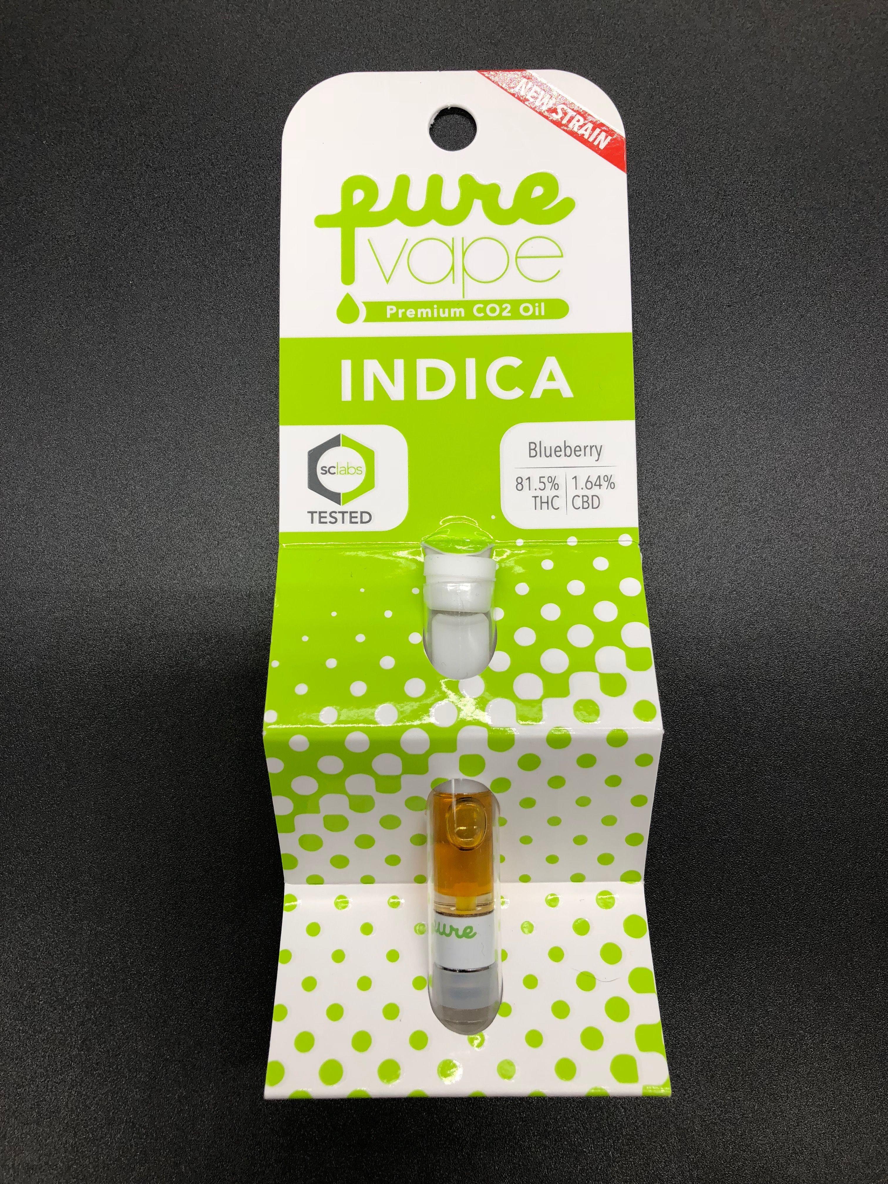 Pure Vape Logo - Pure Vape co2 Cartridge – Indica – Blueberry – Growers Direct Delivery