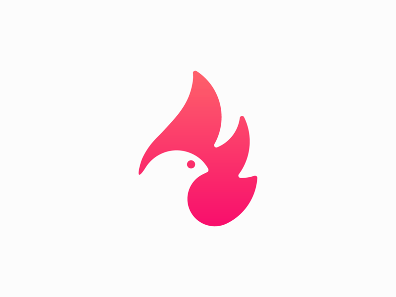 Fiery Bird Phoenix Logo - Fire bird !