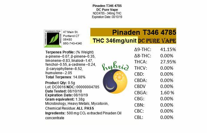 Pure Vape Logo - Pinaden T346 4785 DC Pure Vape (CPS) - The Healing Corner