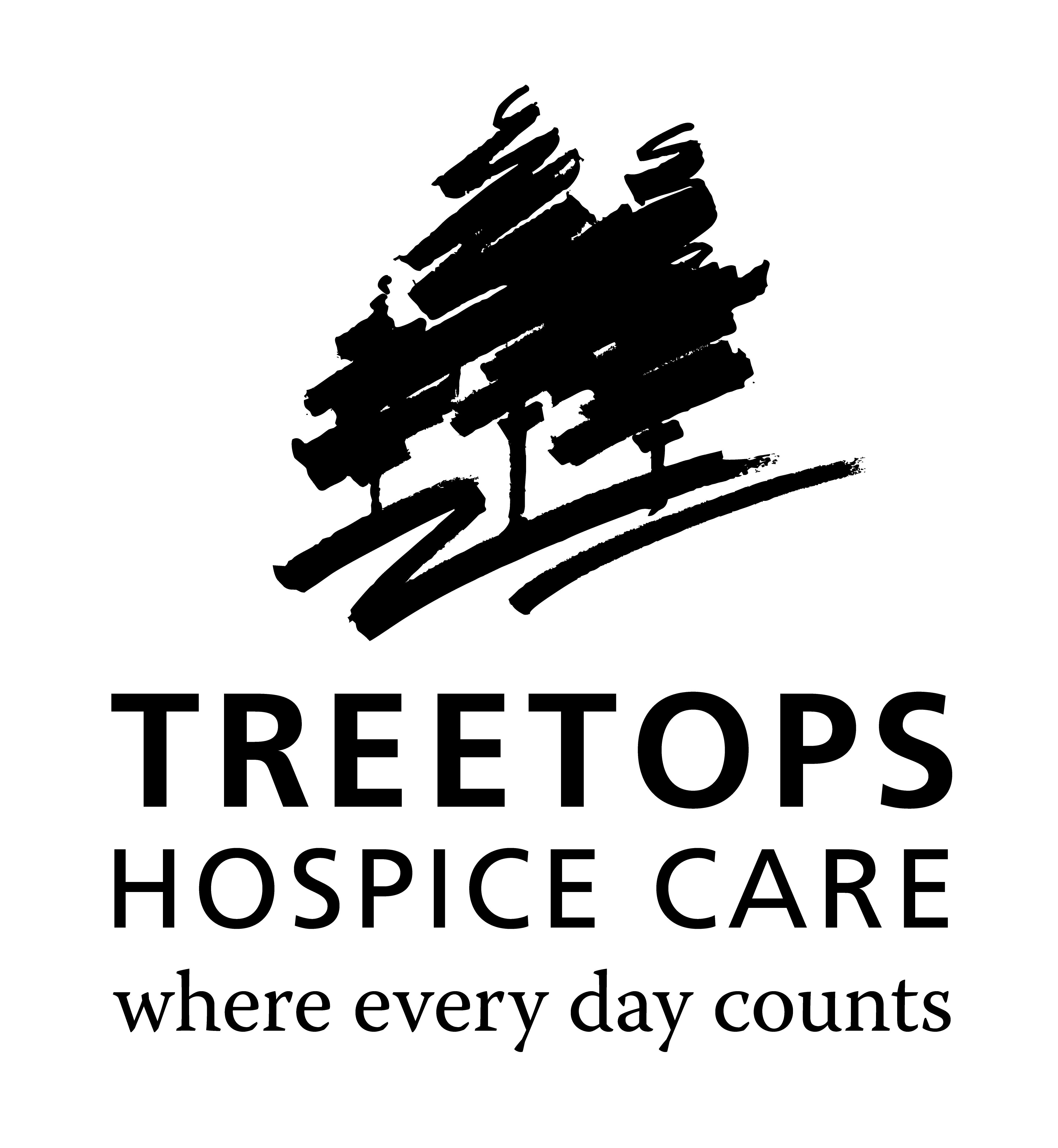 Portrait Logo - Treetops Hospice Care Logo Portrait BLACK Hospice Care