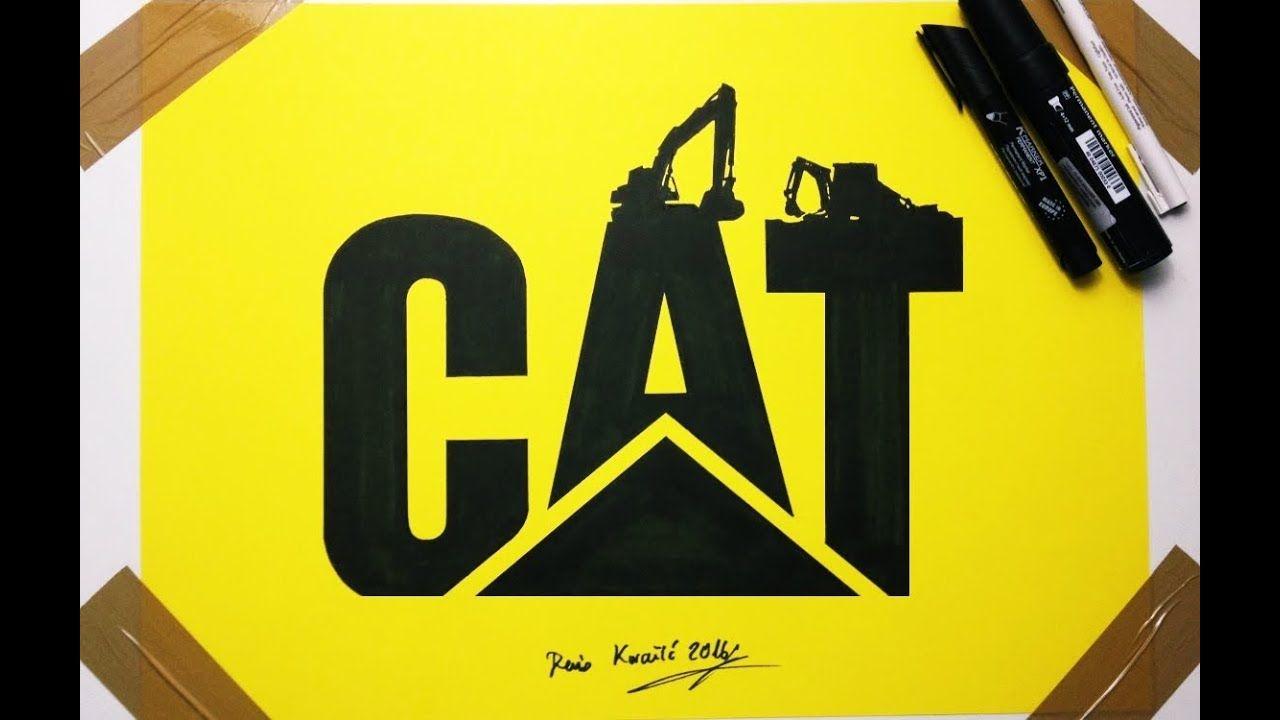 Caterpillar Logo - CAT Caterpillar Logo Drawing - Fan Art Redesign by Denis - YouTube