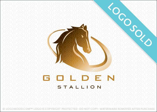 Stallion Logo - Readymade Logos Golden Stallion Horse