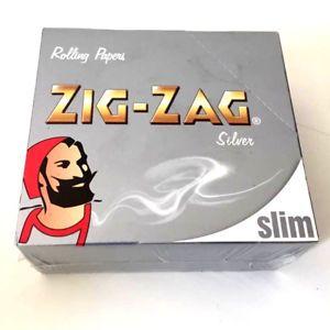 Silver Zig Zag Logo - ZIG ZAG SILVER SLIM KING SIZE ROLLING PAPER | eBay