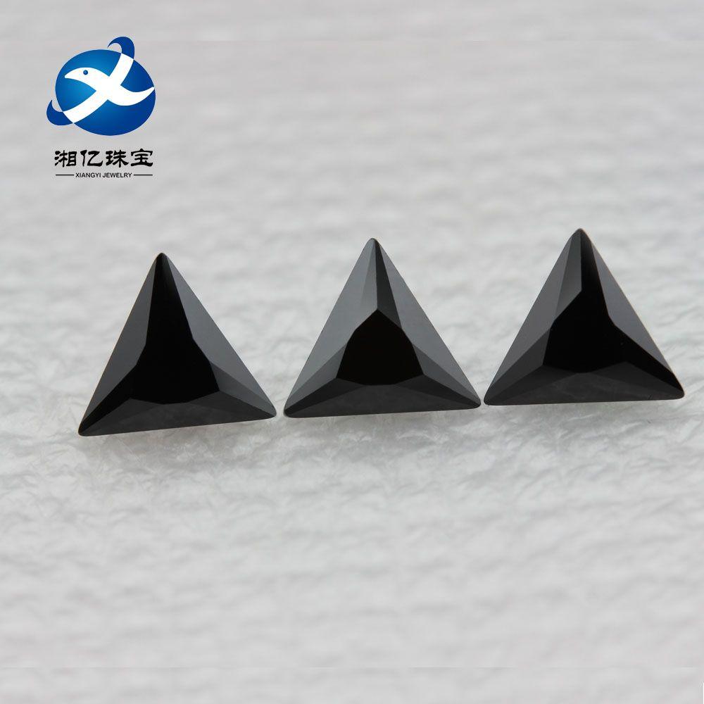 Black and a Triangle Shaped Logo - Black Gemstones Triangle Shaped Cz Stone For Jewelry Decoration ...