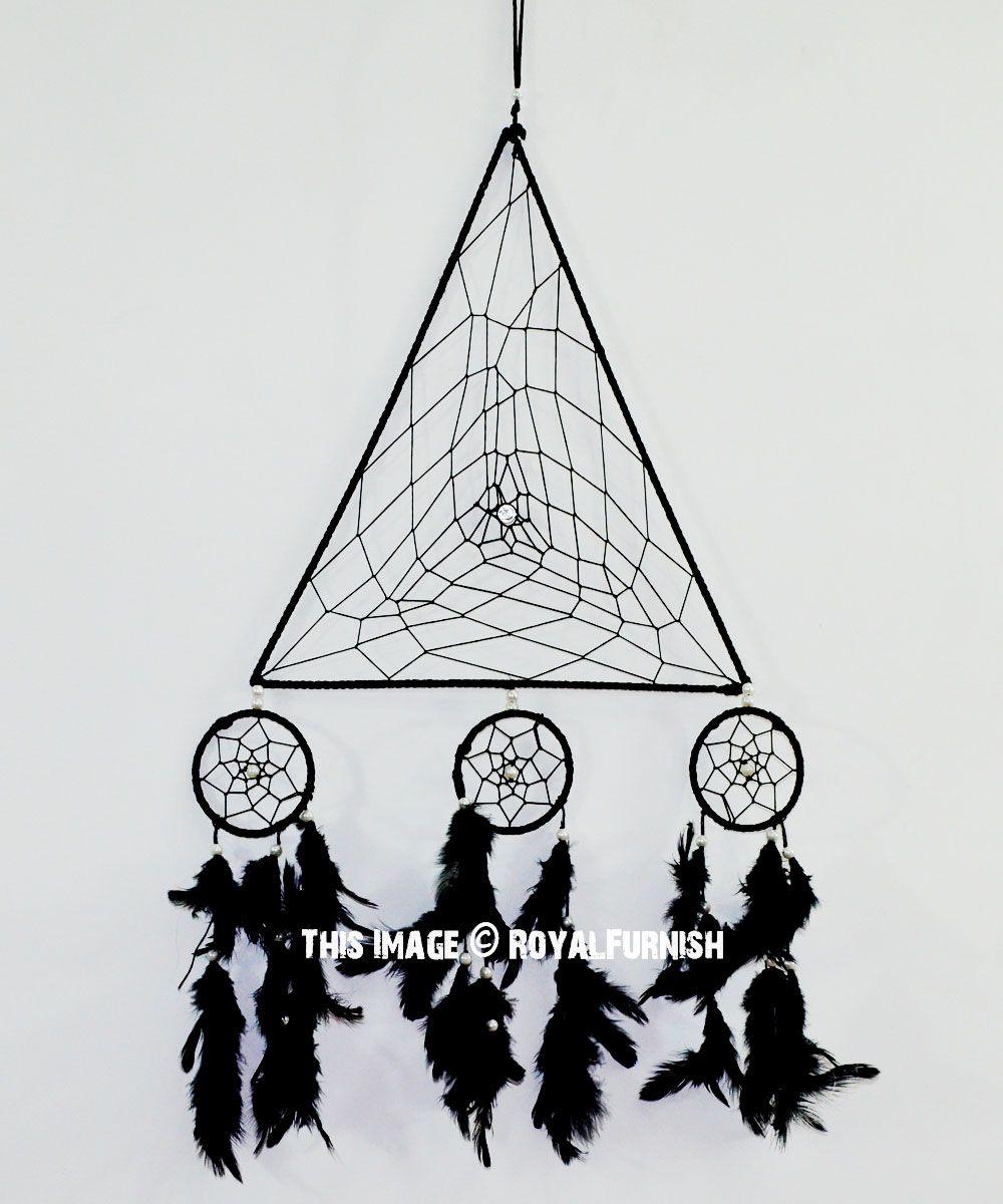Black and a Triangle Shaped Logo - Black Triangle Shaped Dreamcatcher