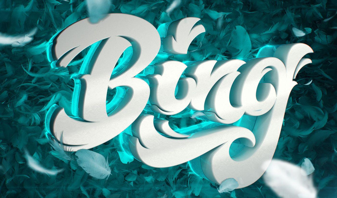 Bing 3D Logo - Bing. 3D type artwork. on Behance