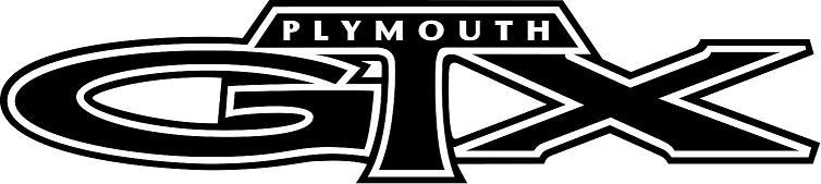Plymouth GTX Logo - Plymouth GTX Rear Deck Lid Custom Lettering Decal