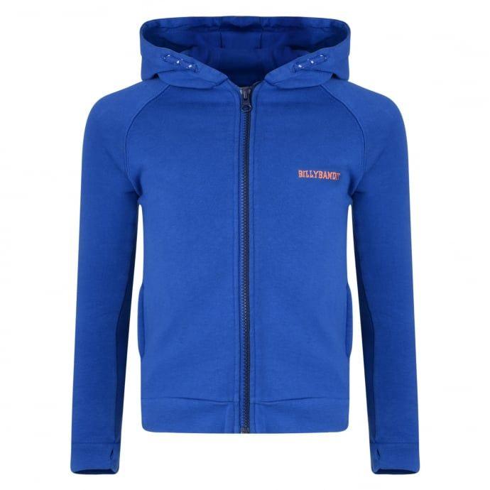 Blue and Orange Logo - Billybandit Boys Vibrant Blue Hooded Sweatshirt with Orange Logo ...