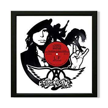 Aerosmith Original Logo - SofiClock Aerosmith Framed Decor Vinyl 13.8x13.8