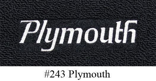 Plymouth GTX Logo - Plymouth Logo Floor Mats, Fury, Duster, Road Runner, Barracuda