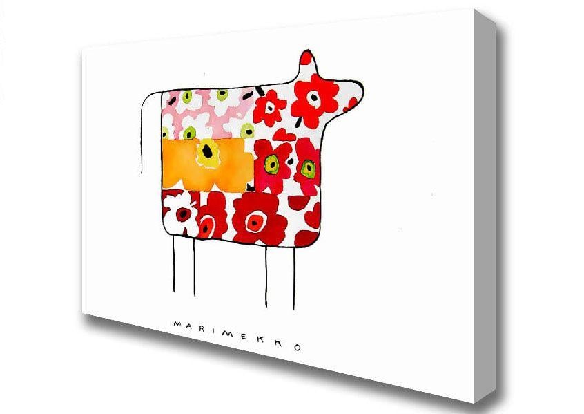 Orange Poppy Logo - Animal Orange Poppy Cow Canvas Art Prints