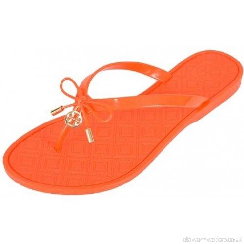 Orange Poppy Logo - Orange T Women's Poppy Jelly Logo Bow Tie Sandals 23548082