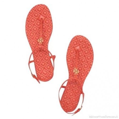 Poppy Shoes Logo - Orange T Marion Quilted Flat Poppy Coral Leather Gold Logo Sandals ...