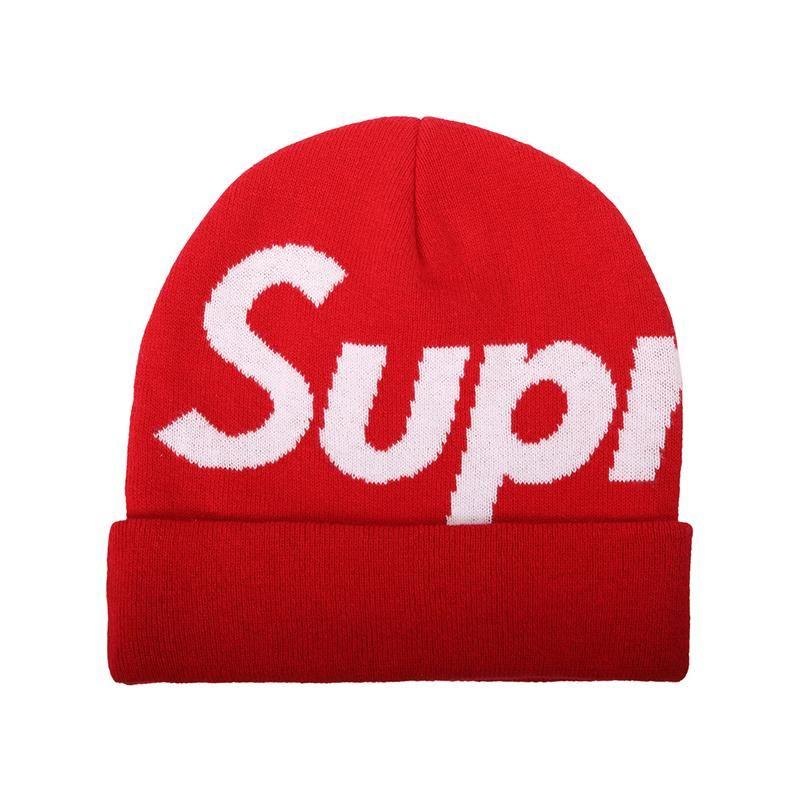 Red Sole Logo - Supreme Big Logo Beanie Red By Style