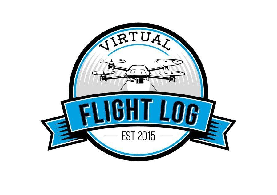 Vintage Logging Logo - Create vintage logo with modern drone for flight logging software