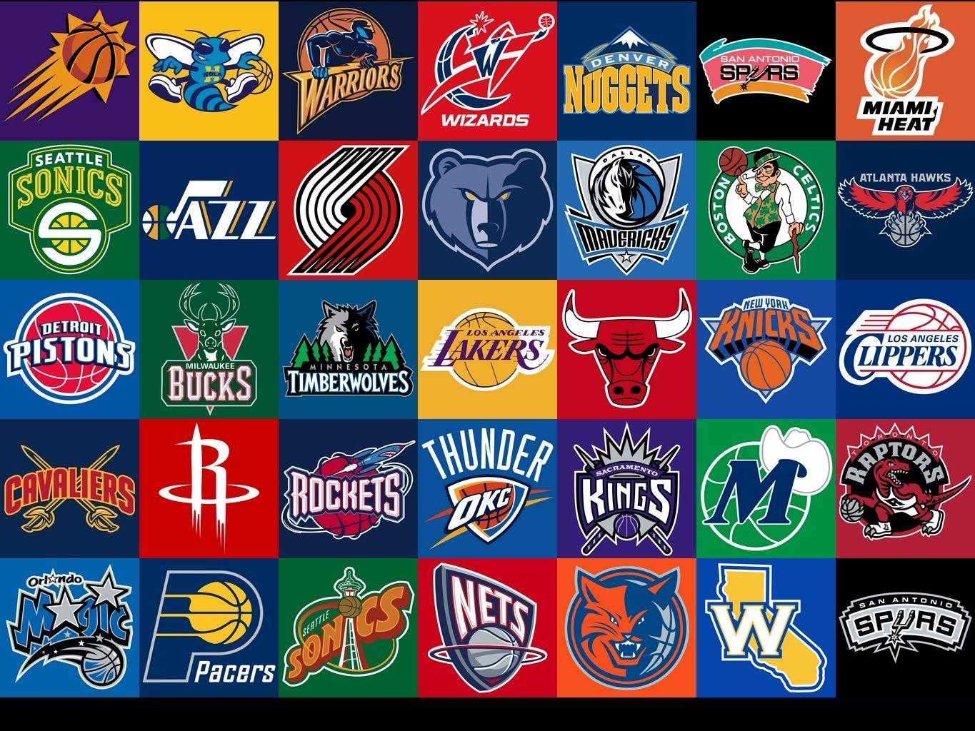 NBA Basketball Team Logo - Circled Game: NBA Basketball