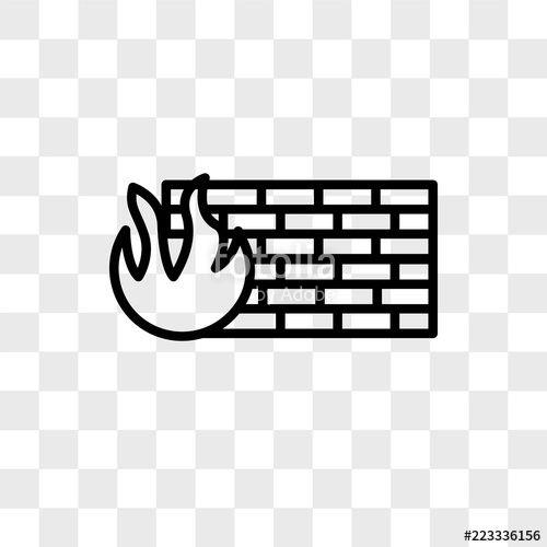 Firewall Logo - Firewall vector icon isolated on transparent background, Firewall ...