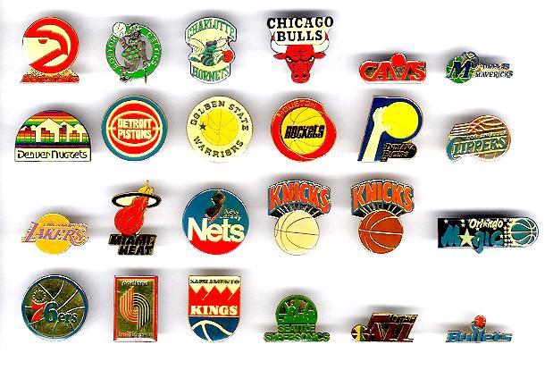 Old Basketball Logo - NBA Pin, NBA Pins, NBA Basketball Pins, NBA Logo Pins, NBA Team Pins ...