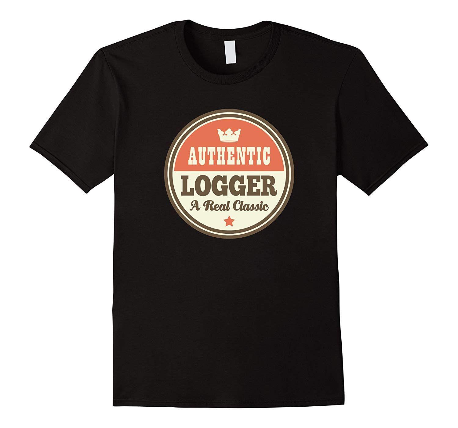 Vintage Logging Logo - Amazon.com: Mens Logger T-shirt Funny Vintage Logging Occupation ...