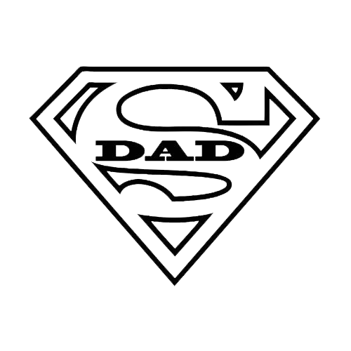 Dad Logo - Super Dad Die Cut Vinyl Decal PV772 | Silhouette | Superman logo ...