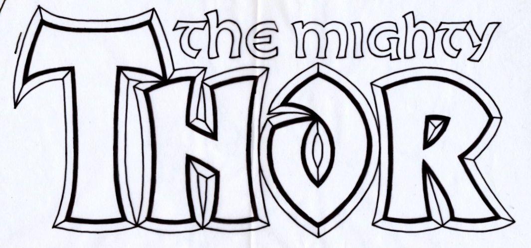 Black and White Thor Logo - Tenth Letter of the Alphabet: Anatomy of a Logo: The Mighty Thor, Part 8