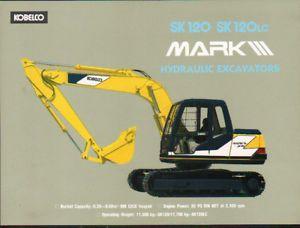 Kobelco Mark 4 Logo - KOBELCO SK120 and SK120LC MARK III Tracked Hydraulic Excavator ...