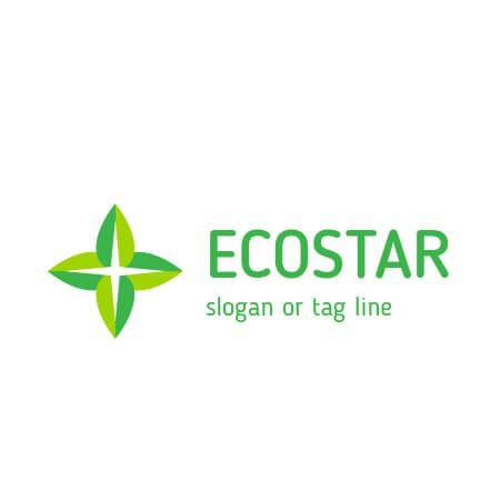 Green Star Logo - Buy Premium Eco Star Green Logo Template Design