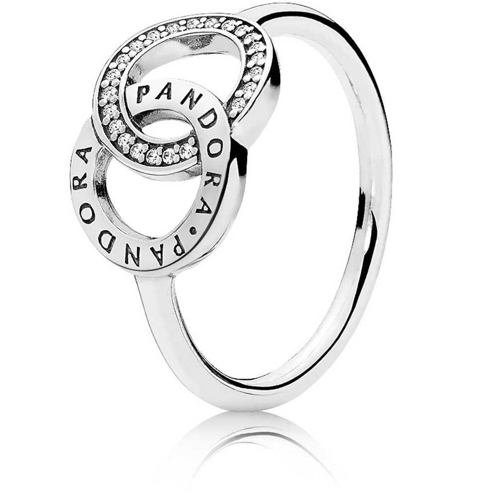 White Ring Logo - PANDORA Circles Logo Ring 196326CZ | The Jewel Hut