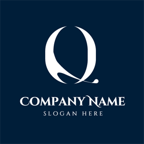 White and Blue Q Logo - Free Q Logo Designs | DesignEvo Logo Maker