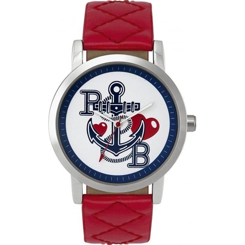 Red Boutique Logo - Pauls Boutique PA007RD Ladies' Red Strap Mia Watch With Anchor logo