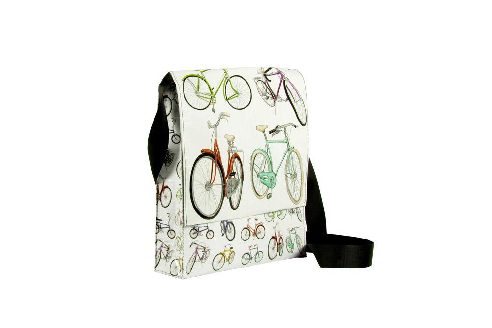 White and Blue Q Logo - Blue Q White Bicycle Messenger Bag | CycleMiles