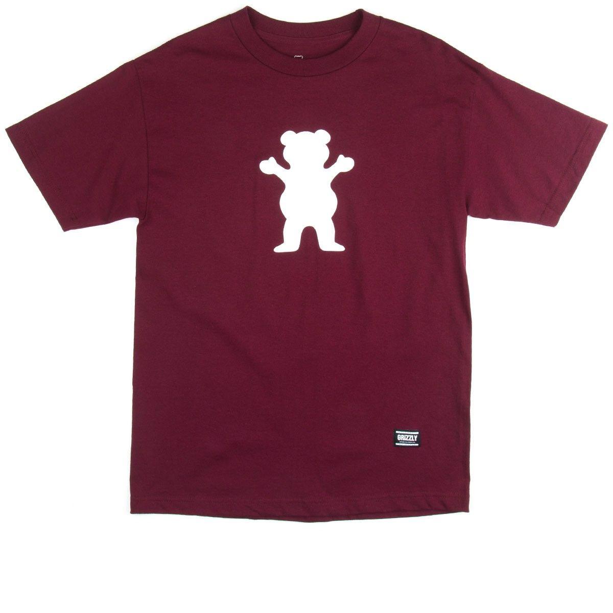 Grizzley Grip Logo - Grizzly Grip OG Bear Logo T-Shirt - Burgundy