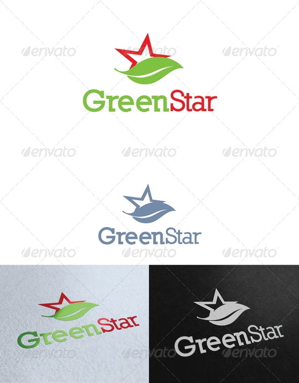 Green Star Logo - Green Star Logo Template by mia3d | GraphicRiver