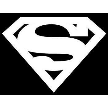 White Superman Logo - UR Impressions Superman Logo Decal Vinyl Sticker