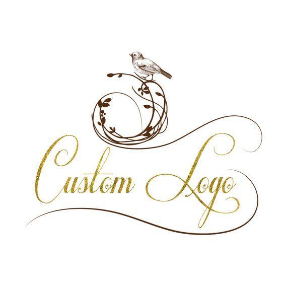 Like Birds Nest Logo - Premade Custom logo design bird wreath logo bird nest logo