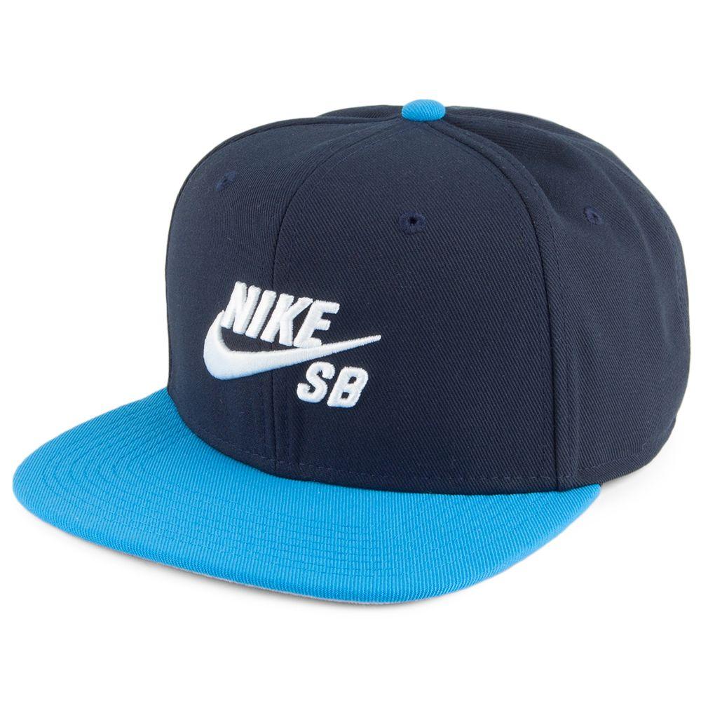 Navy Blue Nike Logo - Nike SB Hats Icon Pro Snapback Cap - Navy-Blue from Village Hats.