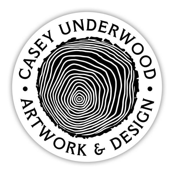 White Ring Logo - Logo Decals – Casey Underwood Artwork & Design