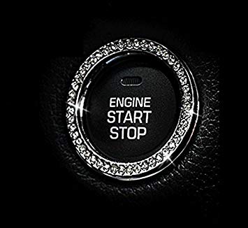 White Ring Logo - JessicaAlba Car Engine Start Stop Ignition Key Ring Car