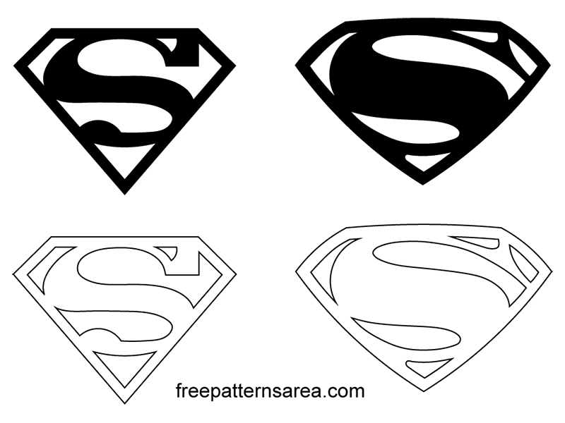 Black and White Superman Logo - Black And White Superman Logo Transparent Background PNG | PNG Arts