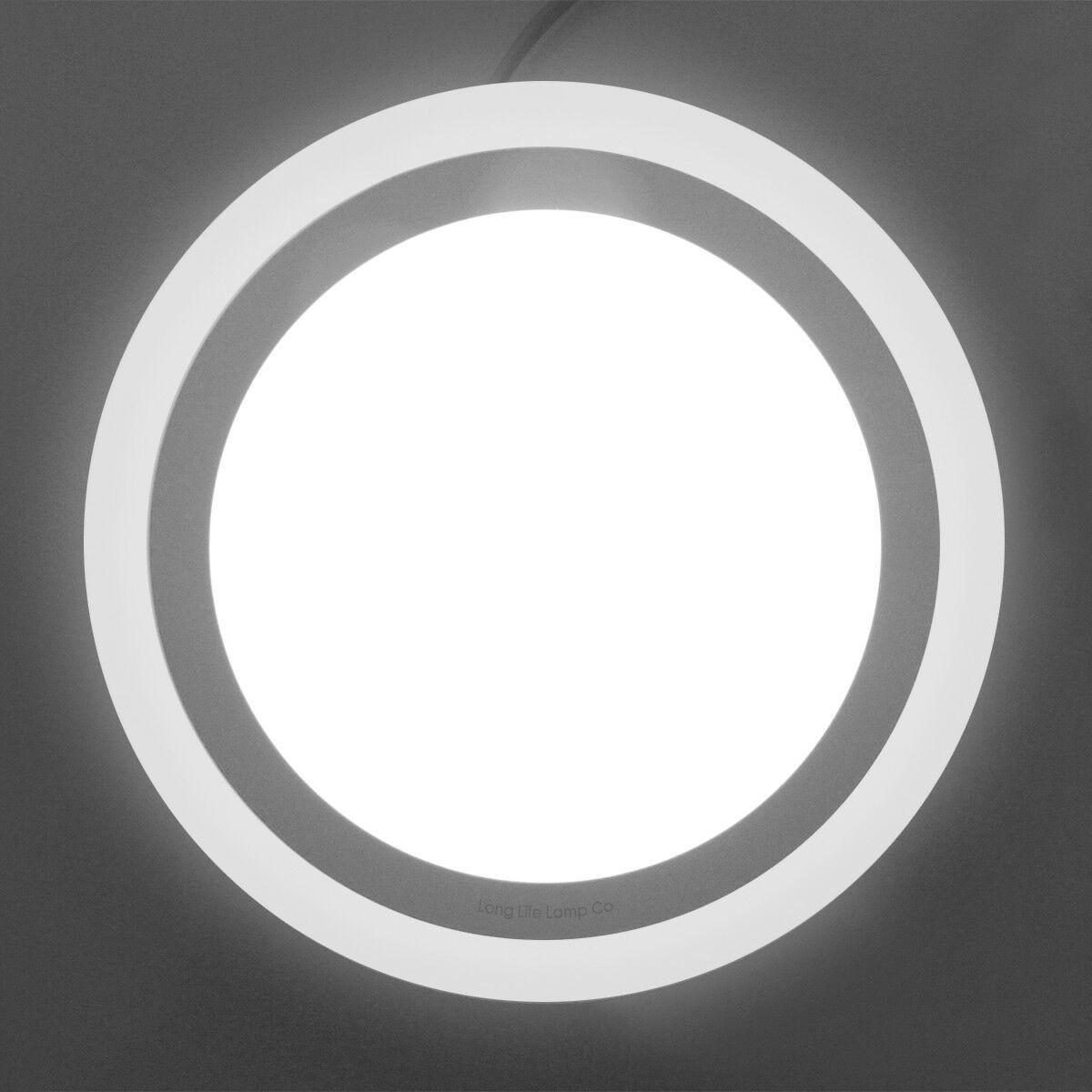 White Ring Logo - 18w LED Round Recessed Ceiling Panel with White Ring Cool White