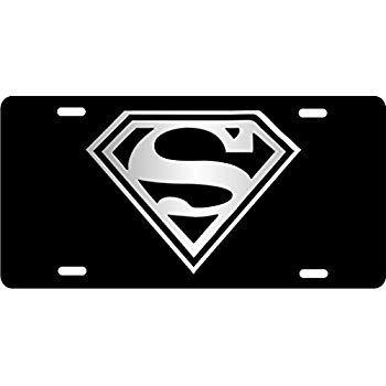 White Superman Logo - Amazon.com: ATD Superman Logo Black White Personalized Novelty ...
