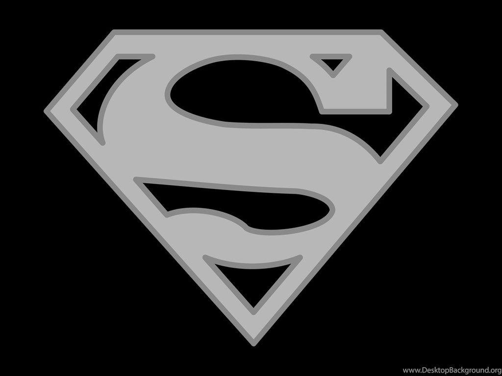 White Superman Logo - Superman Logo Black And White Background Wallpaper Desktop Background
