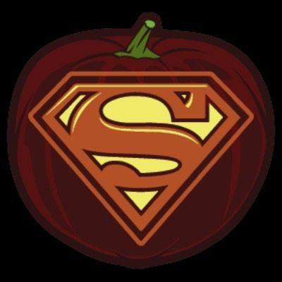 Pumpkin Superman Logo - Pop Culture Pumpkin Printables Costumes Blog