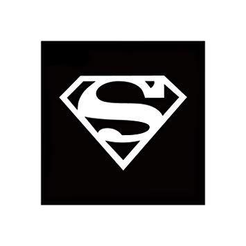White Superman Logo - Athena Superman Logo DC Comics Superhero Vinyl Window