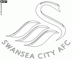 Swansea City Logo - Swansea City logo coloring page printable game