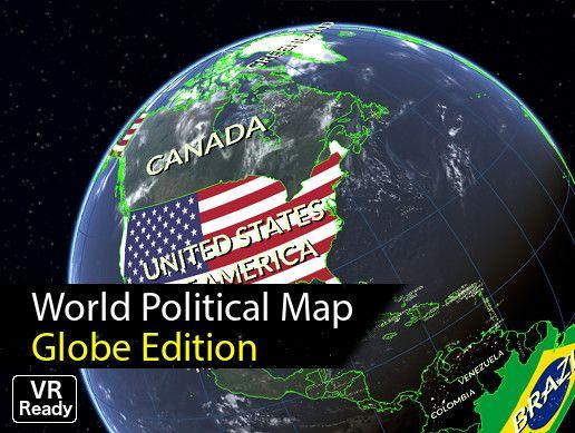 World Map Globe Logo - World Map Globe Edition - Asset Store