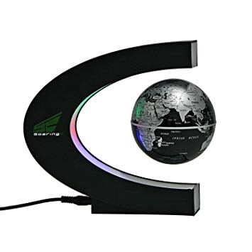 World Map Globe Logo - eTTg Map Globe,Floating Globe,Magnetic Levitation Floating World Map ...