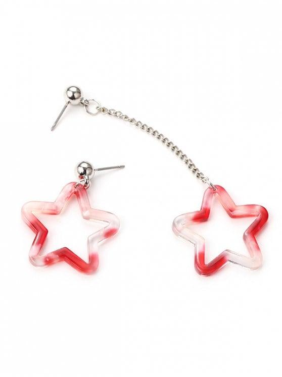 Hollow Red Star Logo - 2019 Five Stars Shape Hollow Out Drop Earrings In RED | ZAFUL