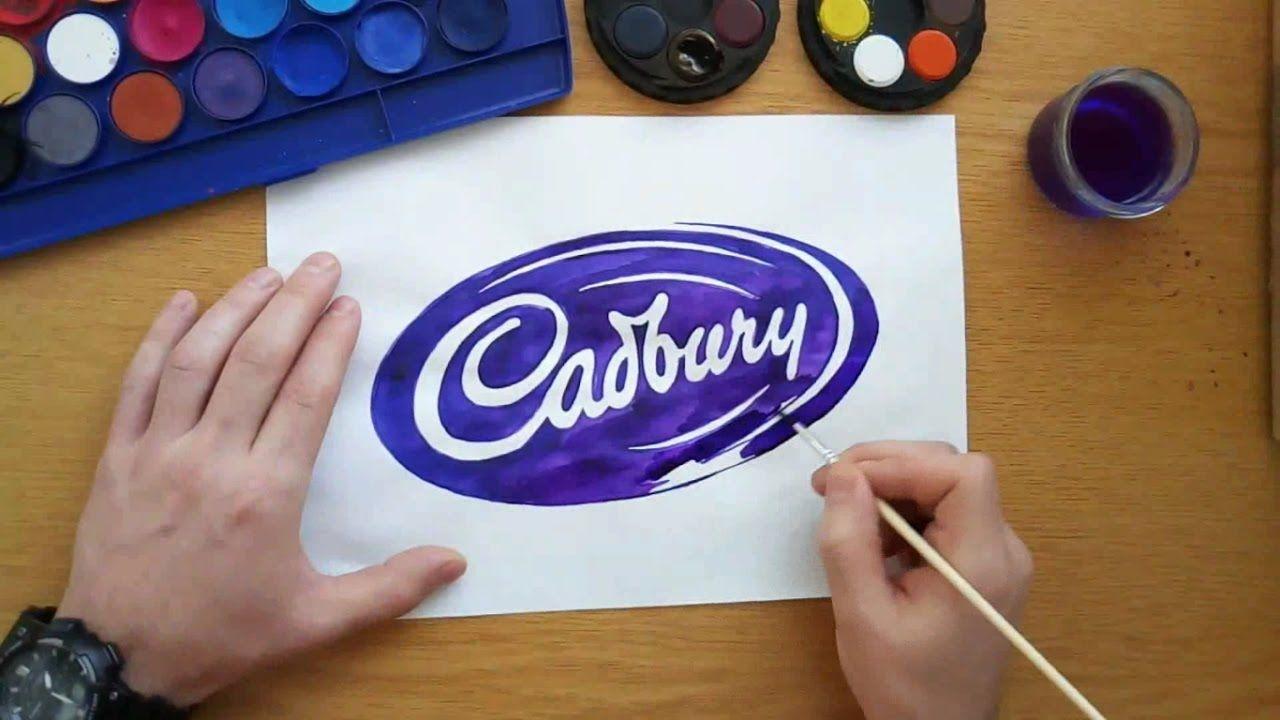 Cadbury Logo - How to draw the Cadbury logo - YouTube